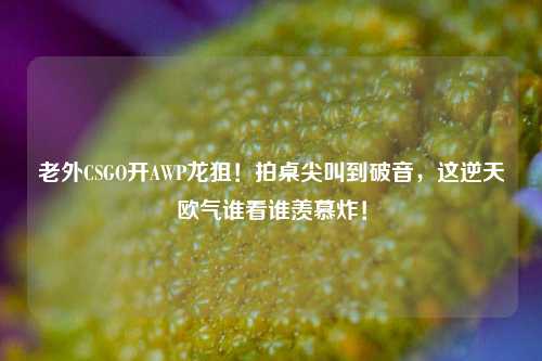 老外CSGO开AWP龙狙！拍桌尖叫到破音，这逆天欧气谁看谁羡慕炸！