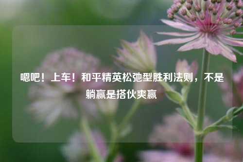 嗯吧!上车!和平精英松弛型胜利法则,不是躺赢是搭伙爽赢