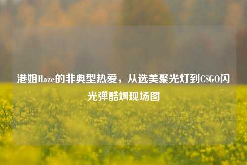 港姐Haze的非典型热爱,从选美聚光灯到CSGO闪光弹酷飒现场图