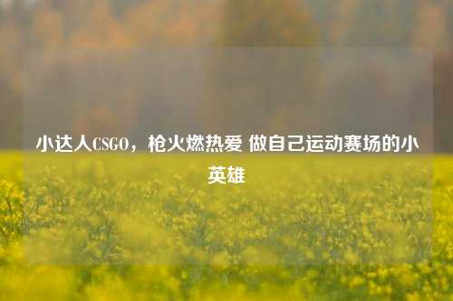 小达人CSGO,枪火燃热爱 做自己运动赛场的小英雄