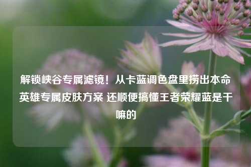 解锁峡谷专属滤镜!从卡蓝调色盘里捞出本命英雄专属皮肤方案 还顺便搞懂王者荣耀蓝是干嘛的