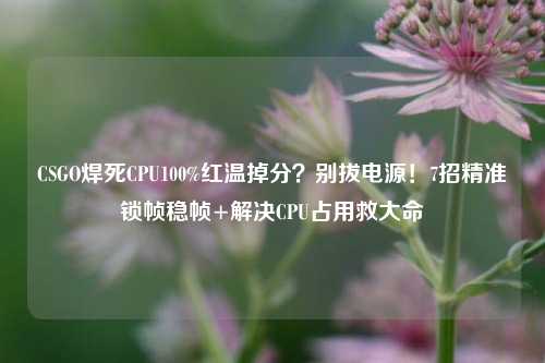 CSGO焊死CPU100%红温掉分?别拔电源!7招精准锁帧稳帧+解决CPU占用救大命