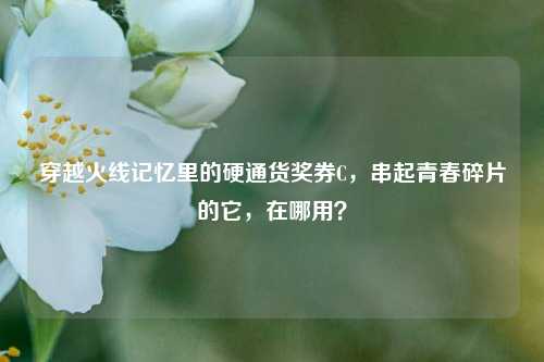 穿越火线记忆里的硬通货奖券C,串起青春碎片的它,在哪用?